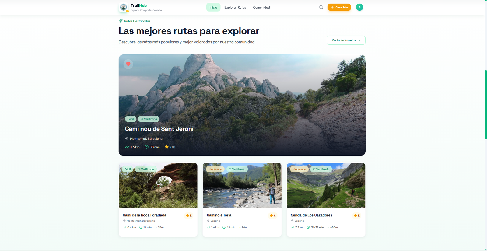 Rutas de senderismo